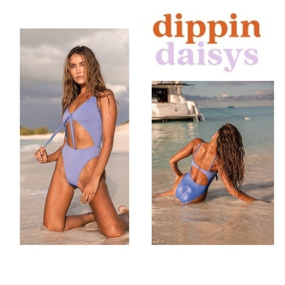 ⚡️Dippin Daisy's Tie-Front One-Piece Swimsuit Size Large - Picture 1 of 14